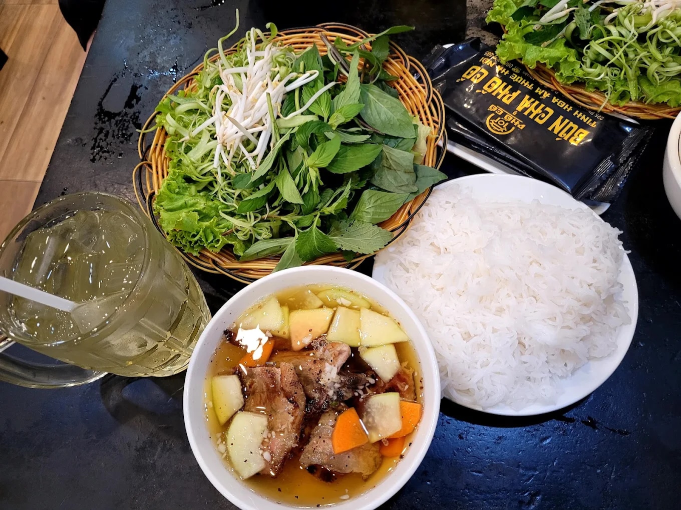 The bun cha portion is generous, with plenty of noodles to leave you feeling full and satisfied 